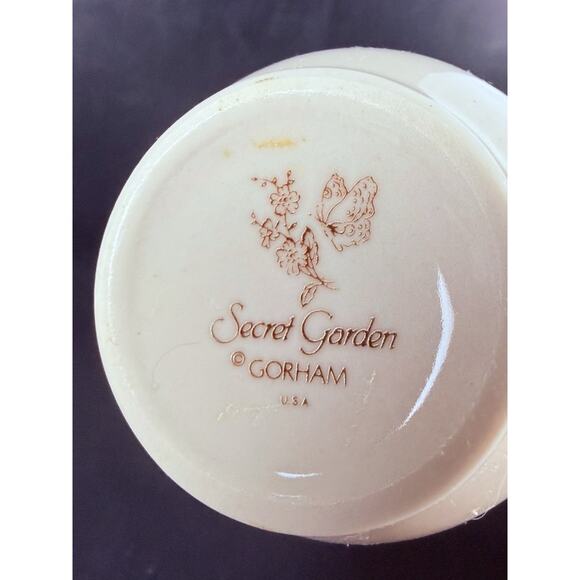 Vintage Gorham Bud Vase Secret Garden Ceramic Porcelain Teardrop - Picture 6 of 6